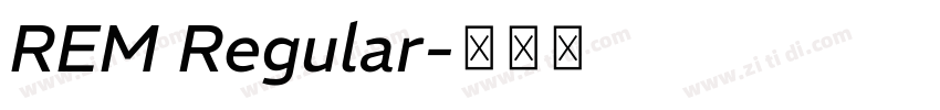 REM Regular字体转换